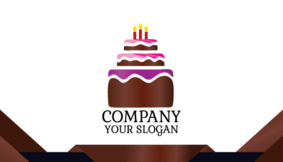 Geschichtete Geburtstagstorte Visitenkarte