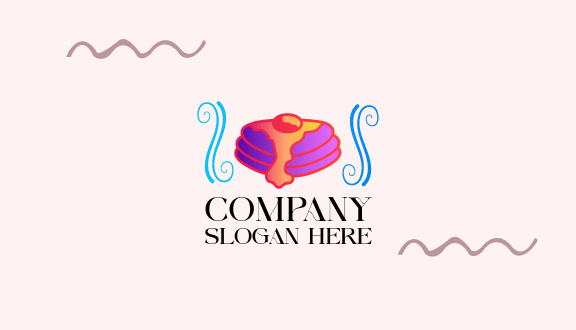 Geschichtete Pfannkuchen-visitenkarte