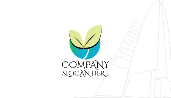 Tarjeta De Presentación De Empresa Con Diseño De Hojas