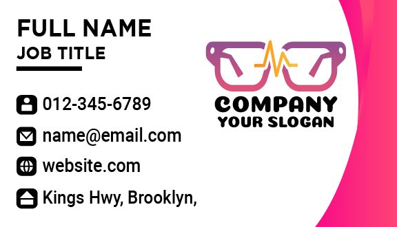 Lifeline Glasses Business Card