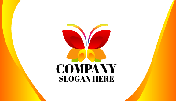 Tarjeta De Presentación Con Una Mariposa Animada