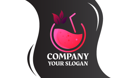 Tarjeta De Presentación De Jugos De Color Rosa Vivo