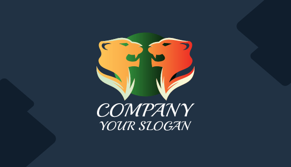 Kartu Nama Singa Yang Mengaum Keras