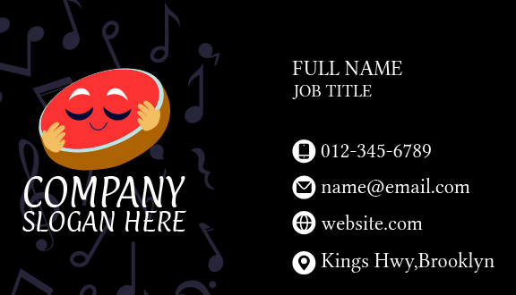 Lovely Tambourine Music Business Card