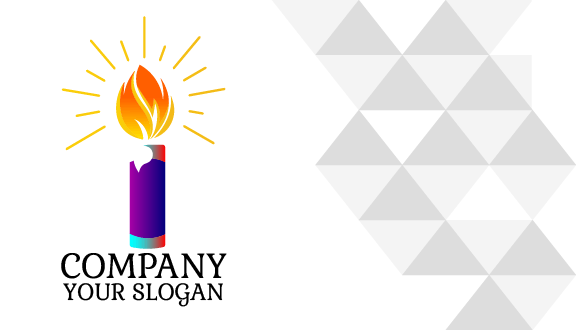 Leuchtende Lichtkerzenvisitenkarte