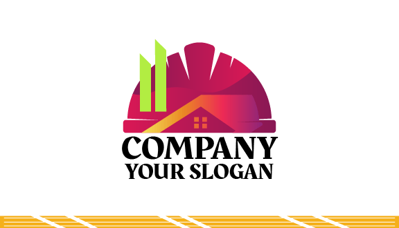 Carte De Visite De Construction De Bâtiment Magenta