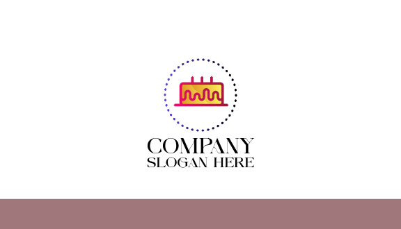 Magenta Kerzen Kuchen Visitenkarte