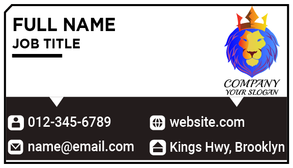 Majestic Crowned Lion Business Card