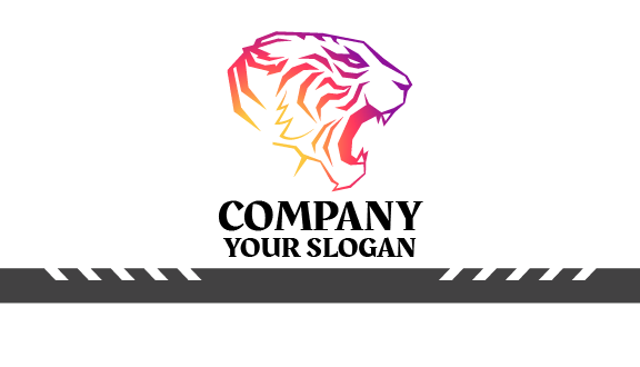 Tarjeta De Presentación Con Un Majestuoso Tigre De Poder