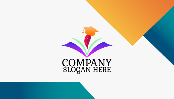 Maroon Feather Education Business Card