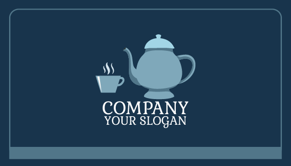 Tarjeta De Presentación De Juego De Té Con Acabado Mate