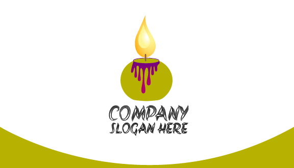 Visitenkarte Mit Schmelzendem Docht