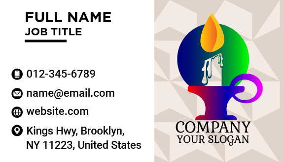 Midnight Candle Holder Business Card