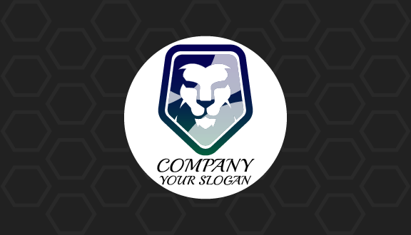 Kartu Nama Siluet Singa Susu