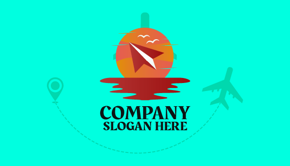 Kartu Nama Perjalanan Navigasi Minimalis