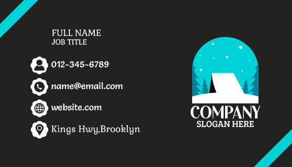 Moonlight Winter Business Card