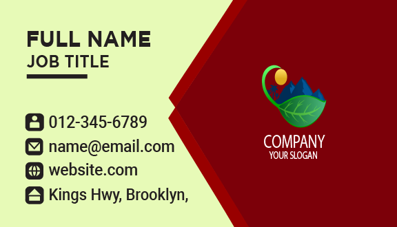 Mountainous Landscaping Business Card