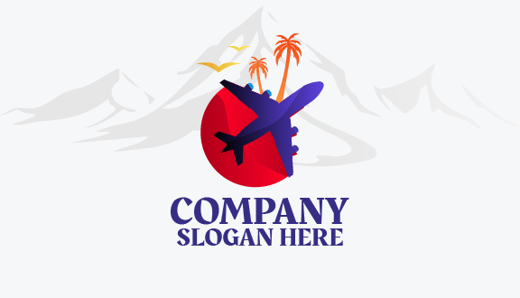 Mountains Travel Airplane Business Card