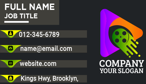 Movie Roll Entertainment Business Card