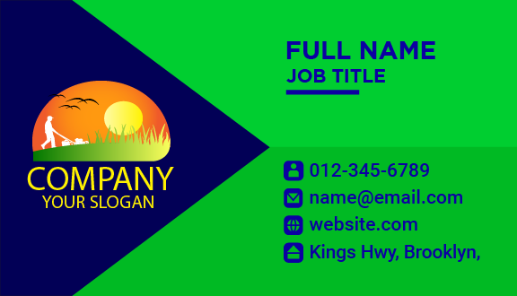 Mowing Landscaping Business Card