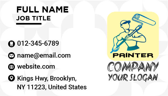 Muscular Painter Business Card