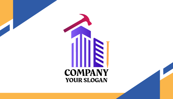 Carte De Visite De Construction De Marteau À Clous