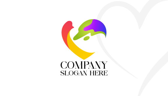 Doğayı Tasvir Eden Kalp Kartviziti