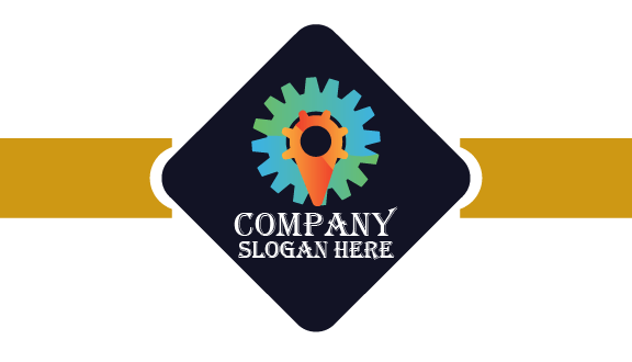 Tarjeta De Presentación Industrial Con Ícono De Navegación