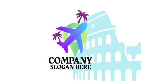 Kartu Nama Perjalanan Dengan Pohon Palem Navigasi