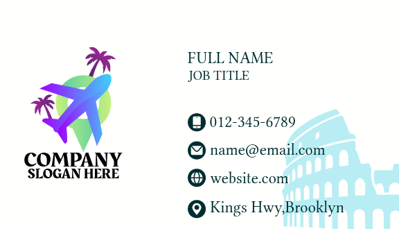 Navigational Palm Travel Business Card