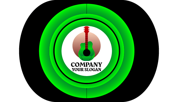 Neon Yeşil Daireli Kartvizit