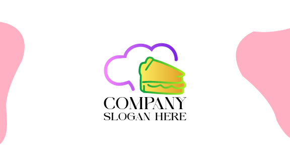 Visitenkarte Mit Neon-umrisskuchen