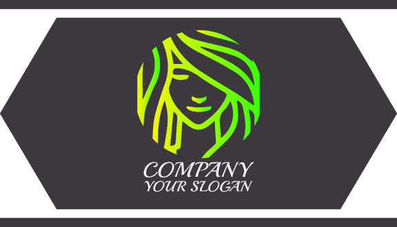 Visitenkarte Für Salons Mit Neon-umriss