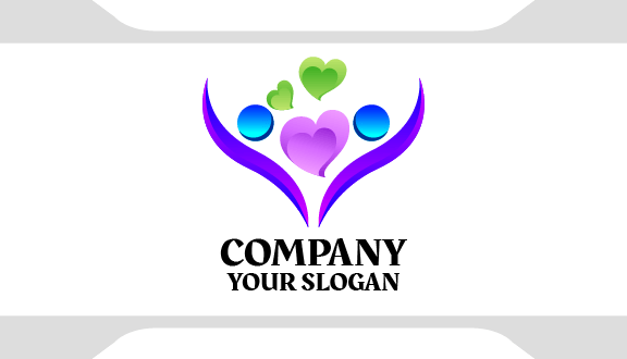 Tarjeta De Presentación De Corazones Sin Fines De Lucro
