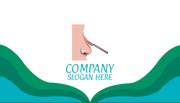 Tarjeta De Presentación Farmacéutica Para El Cuidado De La Nariz