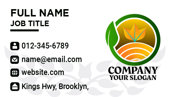 Orange Agriculture Business Card