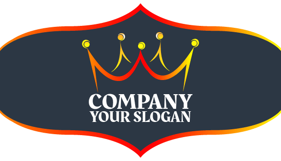 Tarjeta De Presentación Con Corona De Cuentas Anaranjadas