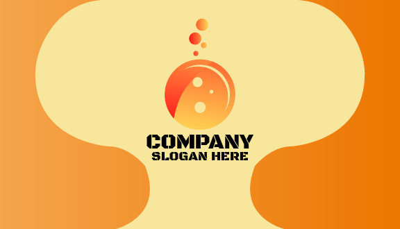 Orange Bubble Cafe Business Card