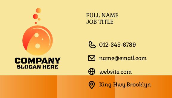 Orange Bubble Cafe Business Card