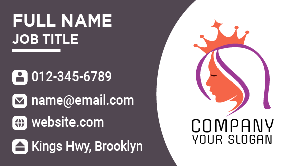 Orange Crown Aesthetic Business Card