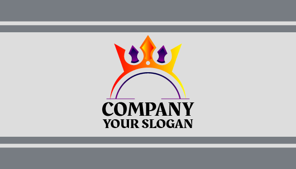 Tarjeta De Presentación Con Corona Naranja