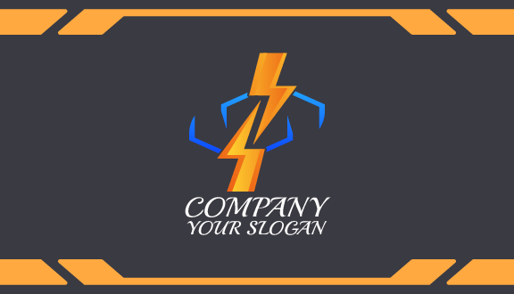 Turuncu Elektrikçi Tabelalı Kartvizit