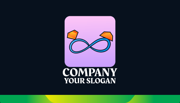 Kartu Nama Perhiasan Permata Oranye