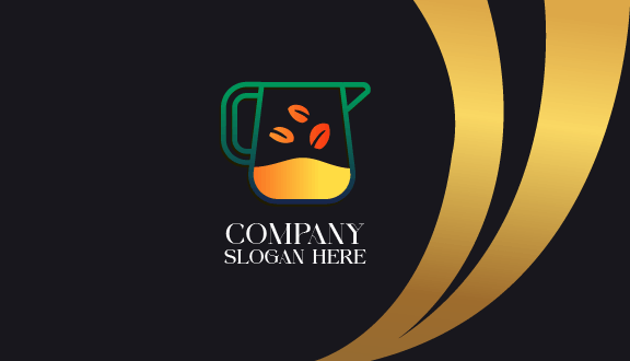 Cartão De Visita De Grãos De Café Laranja Mocha