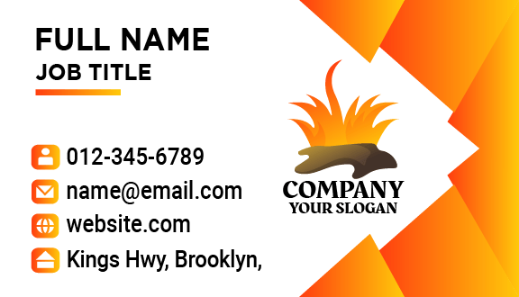 Orange Plant Lawn Business Card