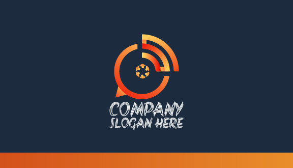 Kartu Nama Komunikasi Sinyal Oranye