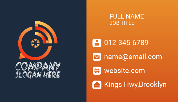 Orange Signal Communication Business Card