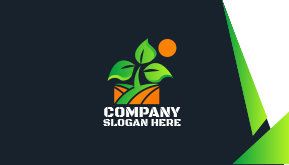 Kartu Nama Pertanian Matahari Oranye