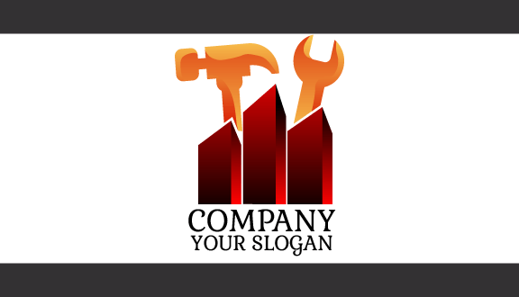 Orange Tools Maintenance Business Card