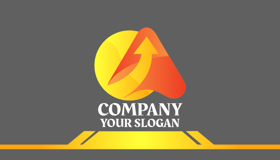 Tarjeta De Presentación De Contador En Forma De Triángulo Naranja